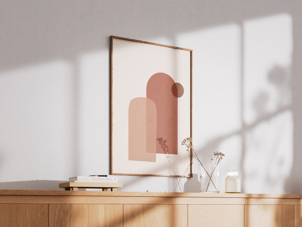Abstract Terracotta Arch Poster — Minimalist Modern Wall Art