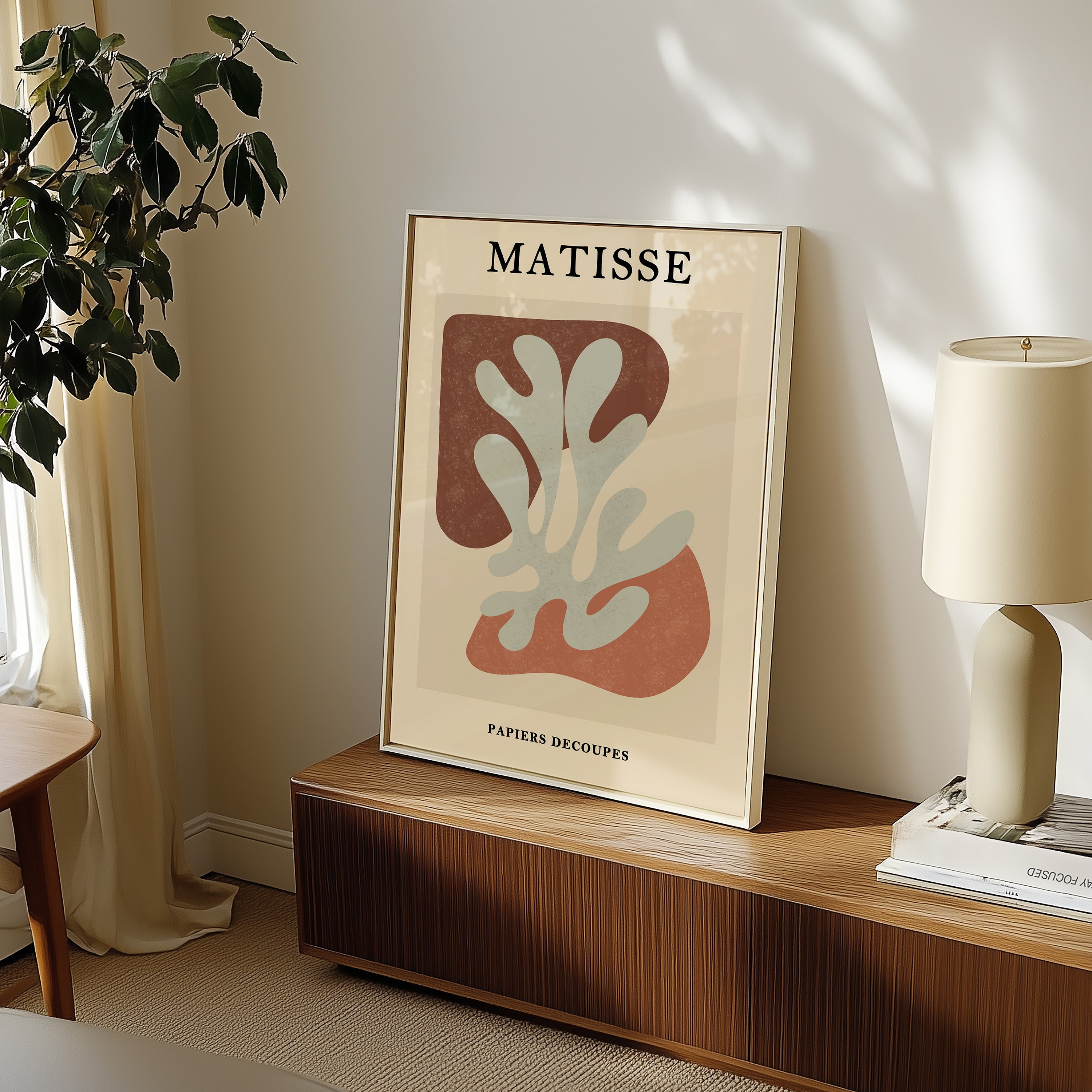 Matisse Abstract Cutout Art Poster — Mid-Century Modern Wall Print