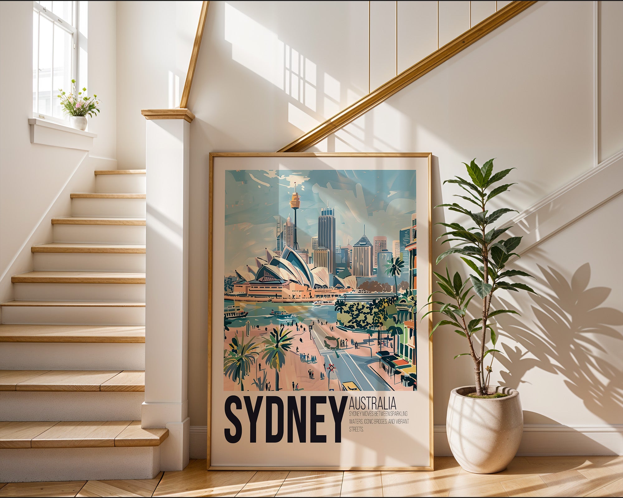 Sydney Travel Poster – Vintage Australia Wall Art Print