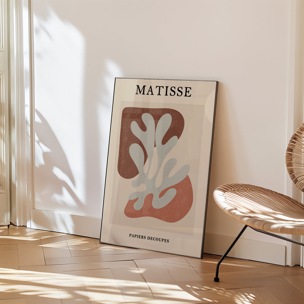 Matisse Abstract Cutout Art Poster — Mid-Century Modern Wall Print