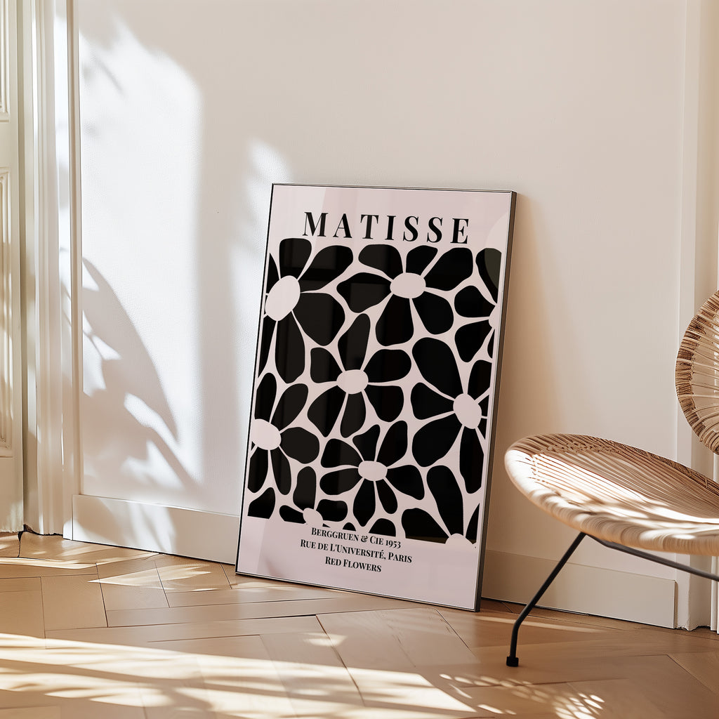Matisse Black Daisy Art Poster