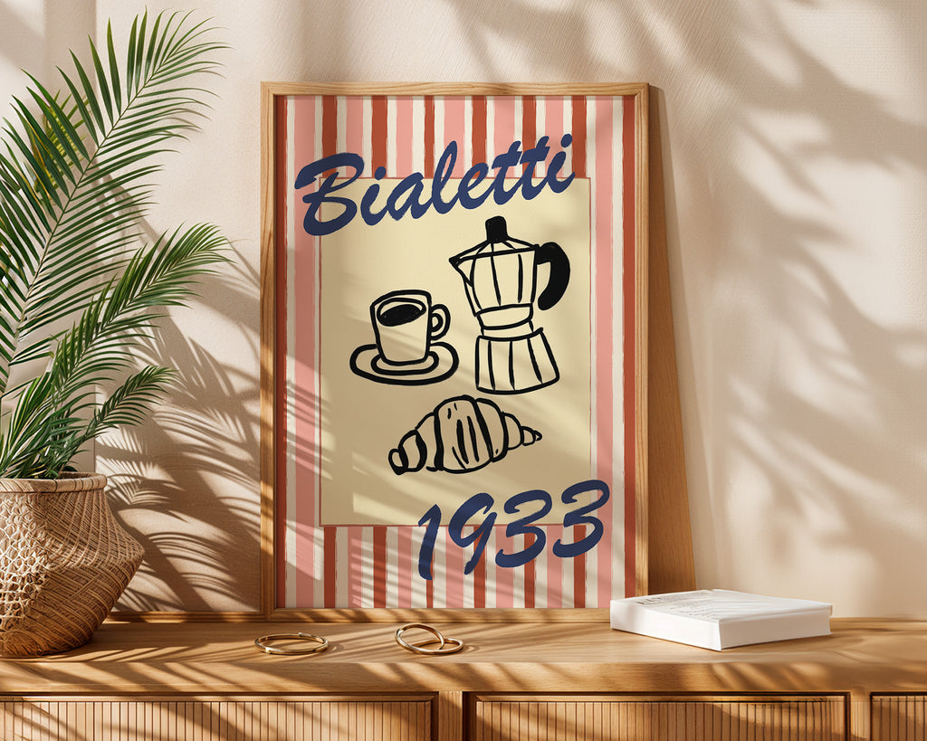 Vintage Bialetti Coffee Poster