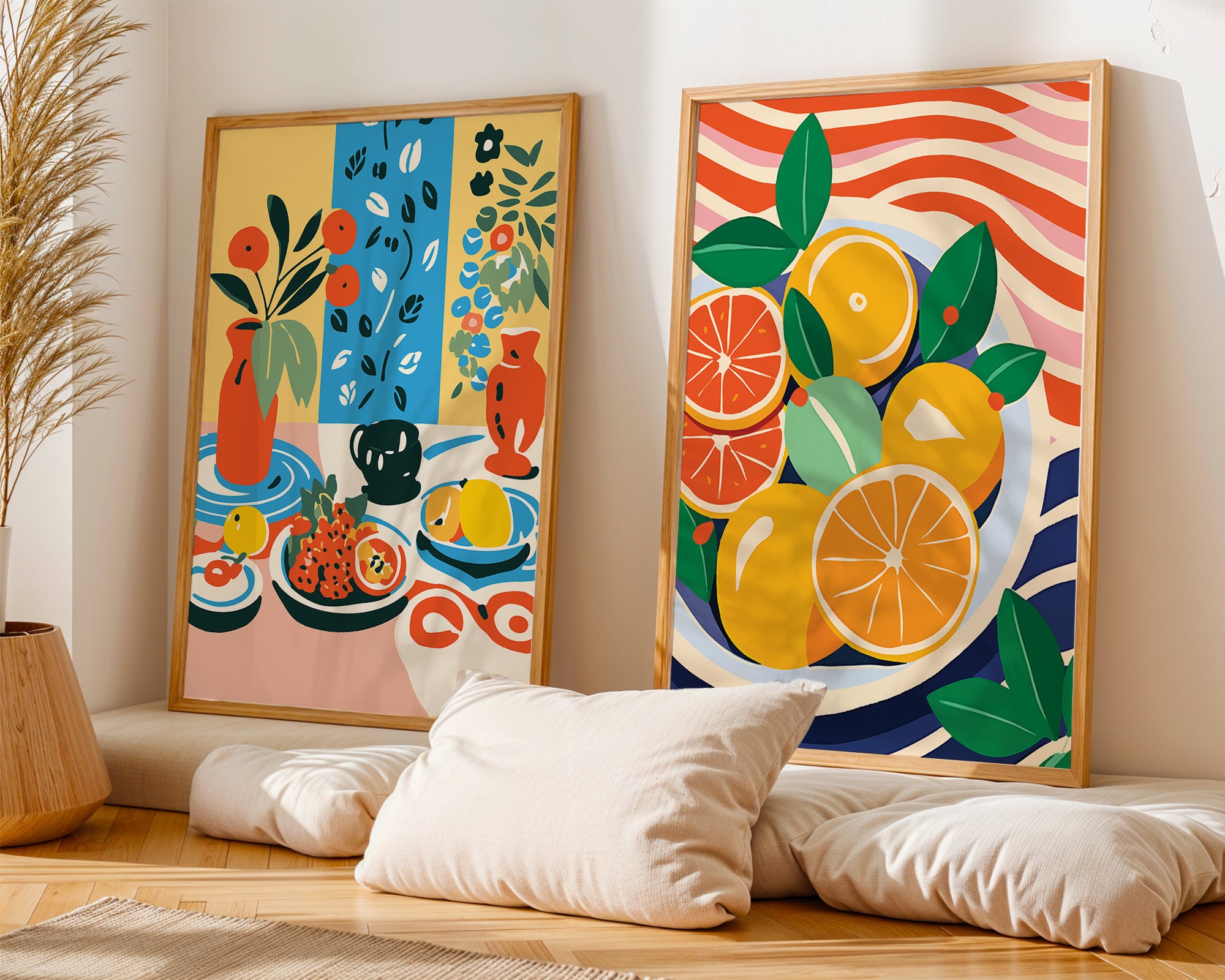 Citrus Fruit Poster — Vibrant Orange Wall Art