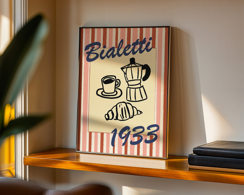 Vintage Bialetti Coffee Poster