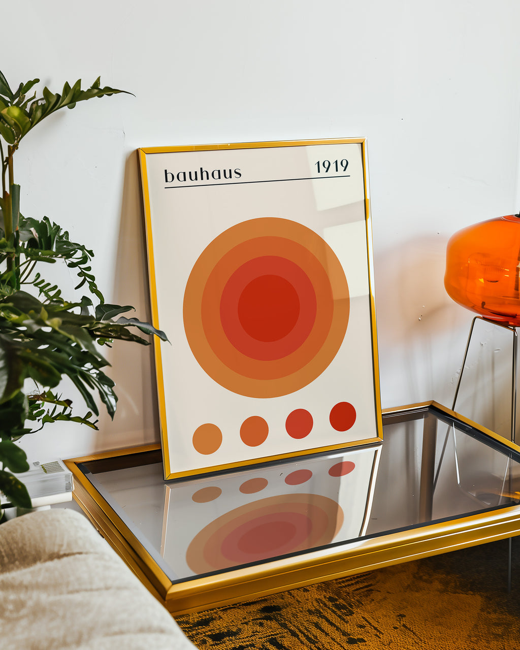 Bauhaus 1919 Abstract Circle Art Poster