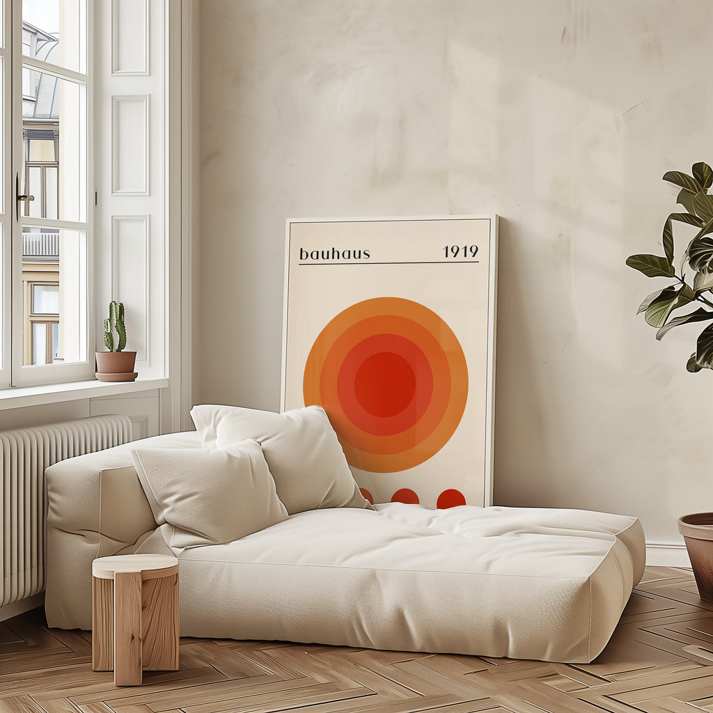 Bauhaus 1919 Abstract Circle Art Poster