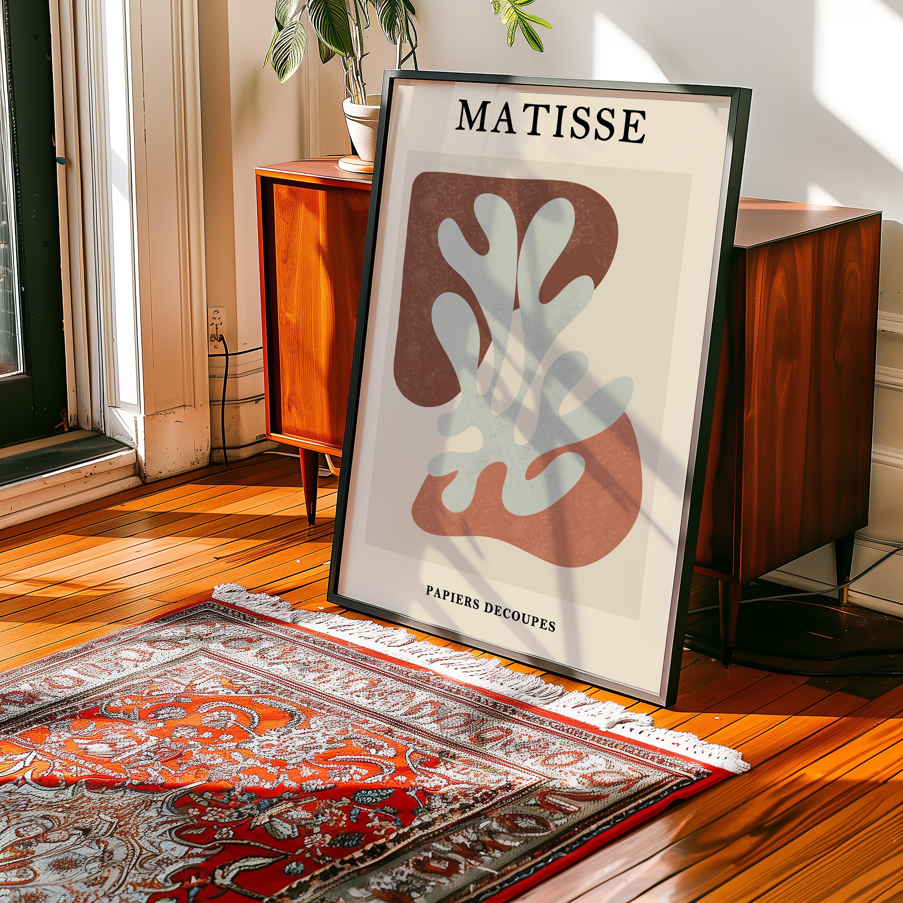 Matisse Abstract Cutout Art Poster — Mid-Century Modern Wall Print