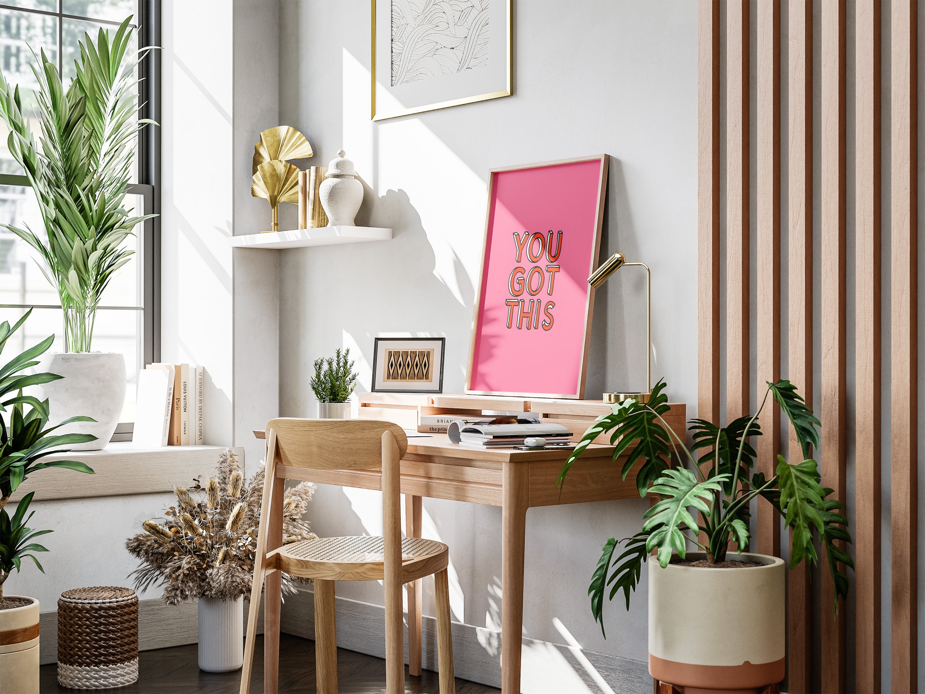 You Got This Poster — Motivational Pink Wall Art for Office, Dorm, or Study