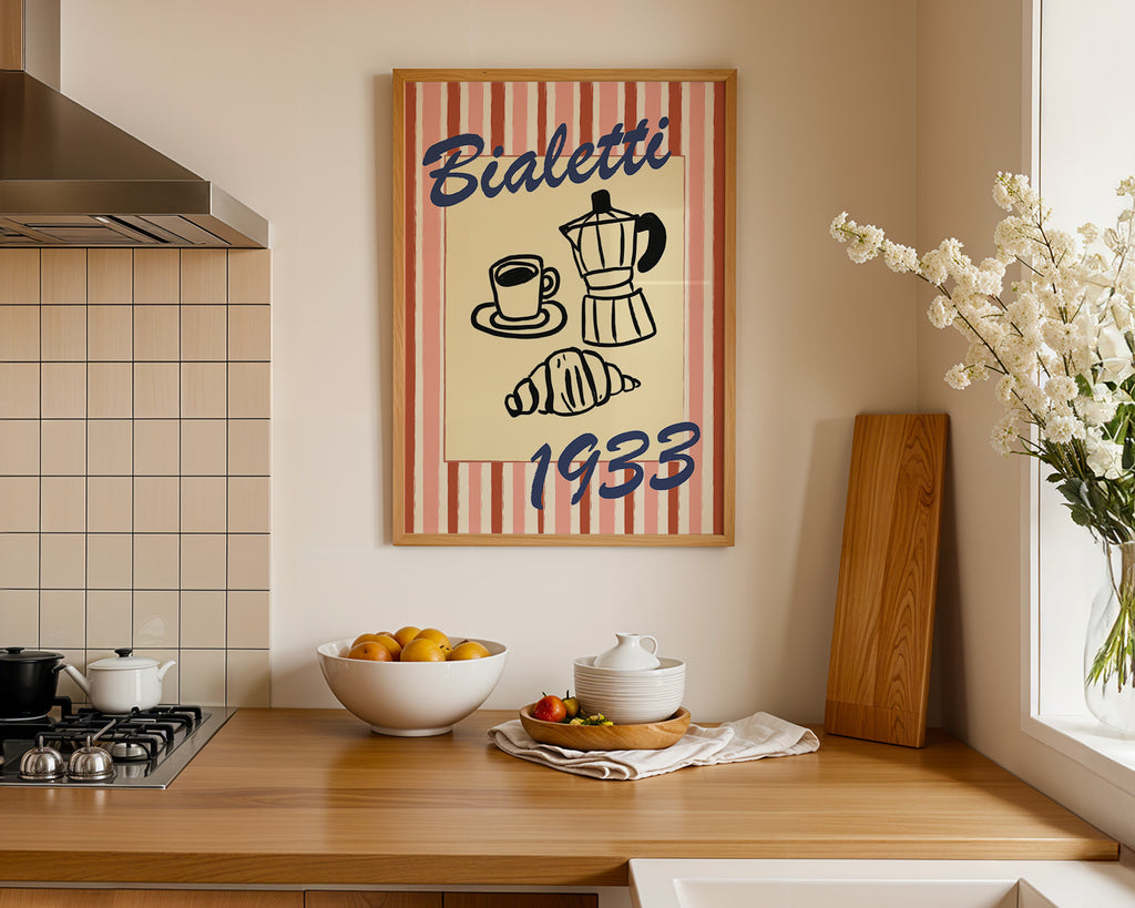 Vintage Bialetti Coffee Poster