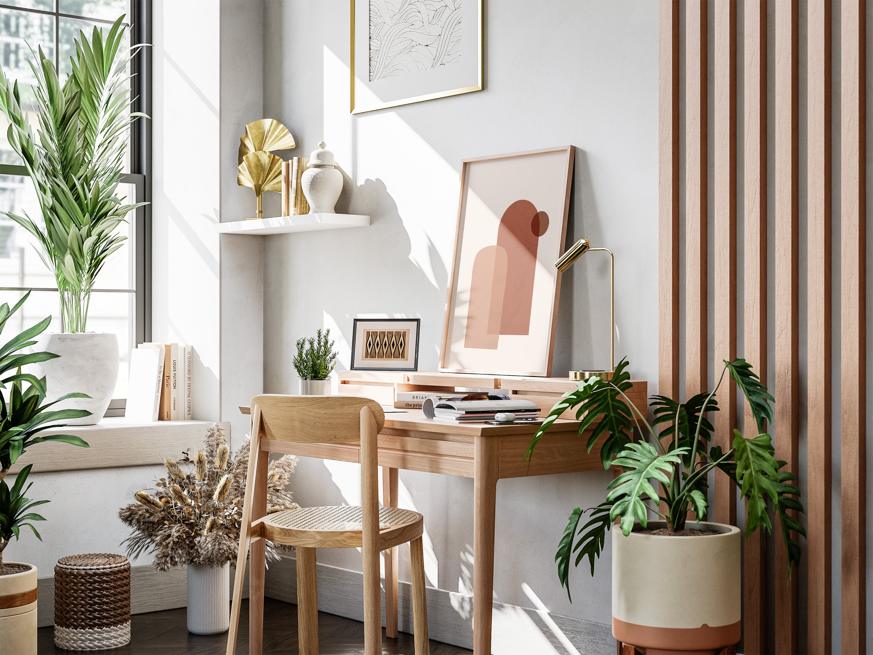 Abstract Terracotta Arch Poster — Minimalist Modern Wall Art