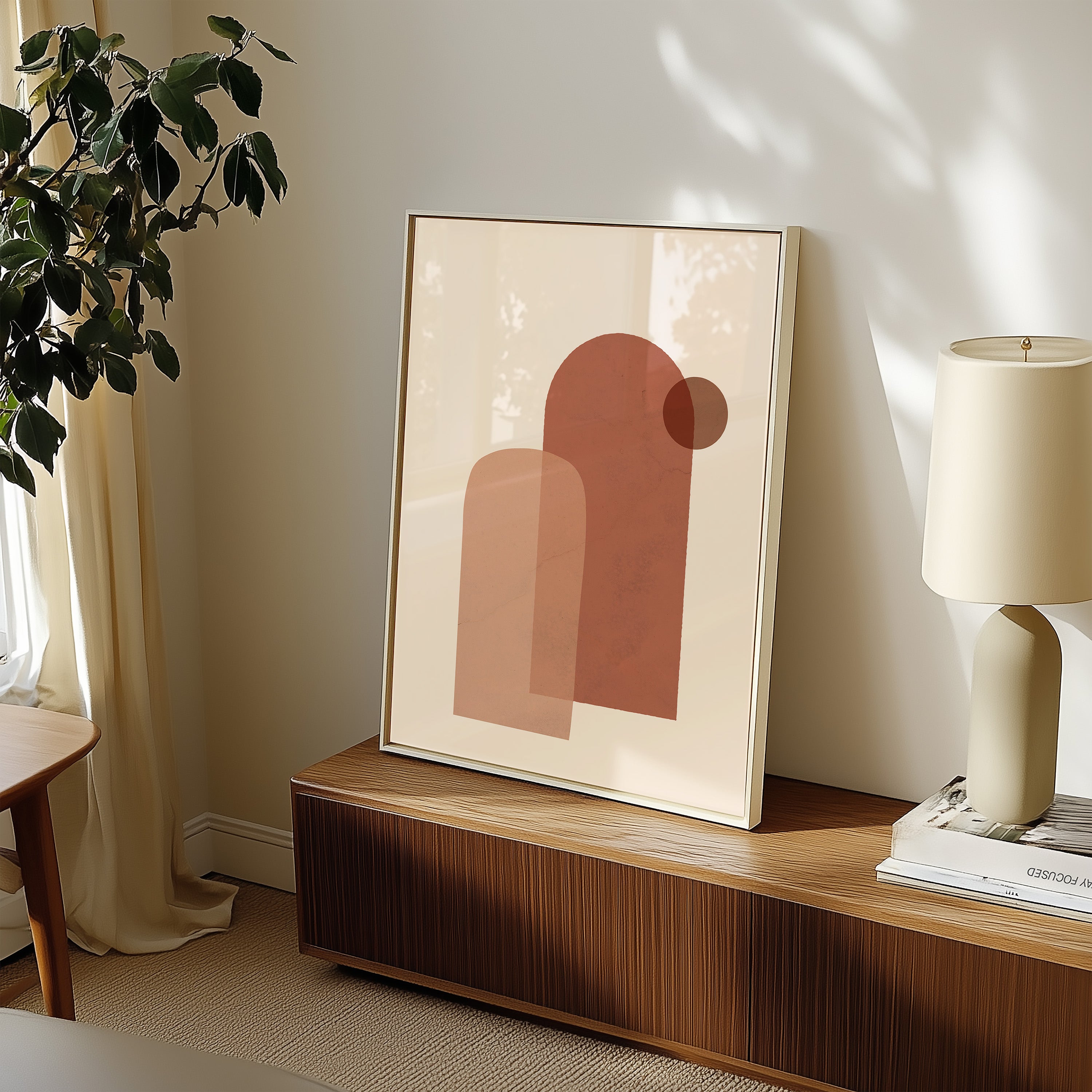 Abstract Terracotta Arch Poster — Minimalist Modern Wall Art