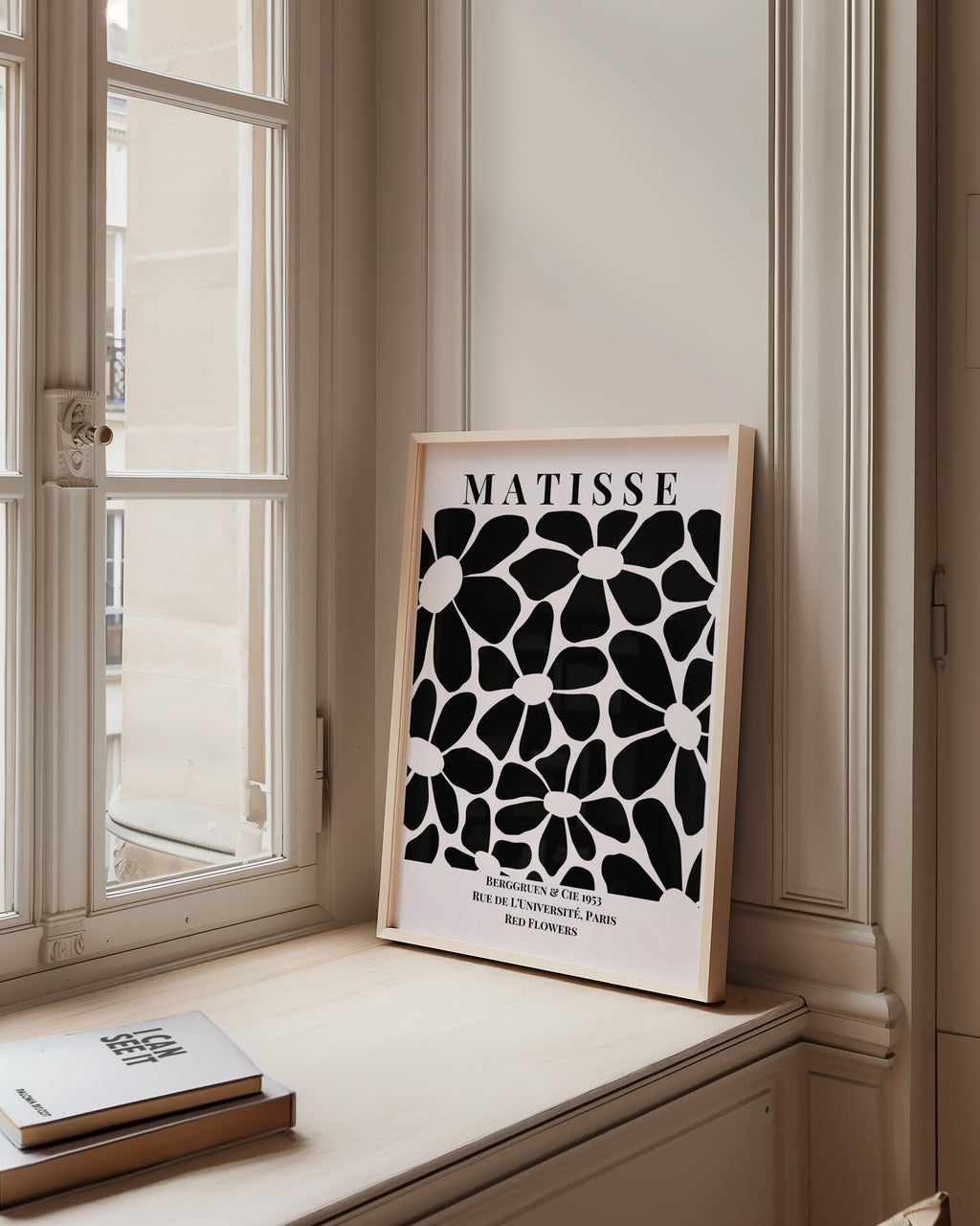 Matisse Black Daisy Art Poster