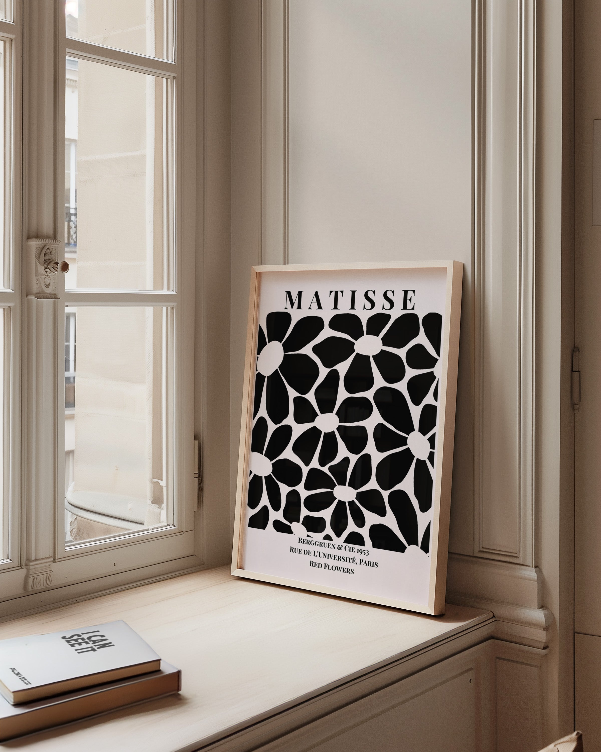 Matisse Black Daisy Art Poster