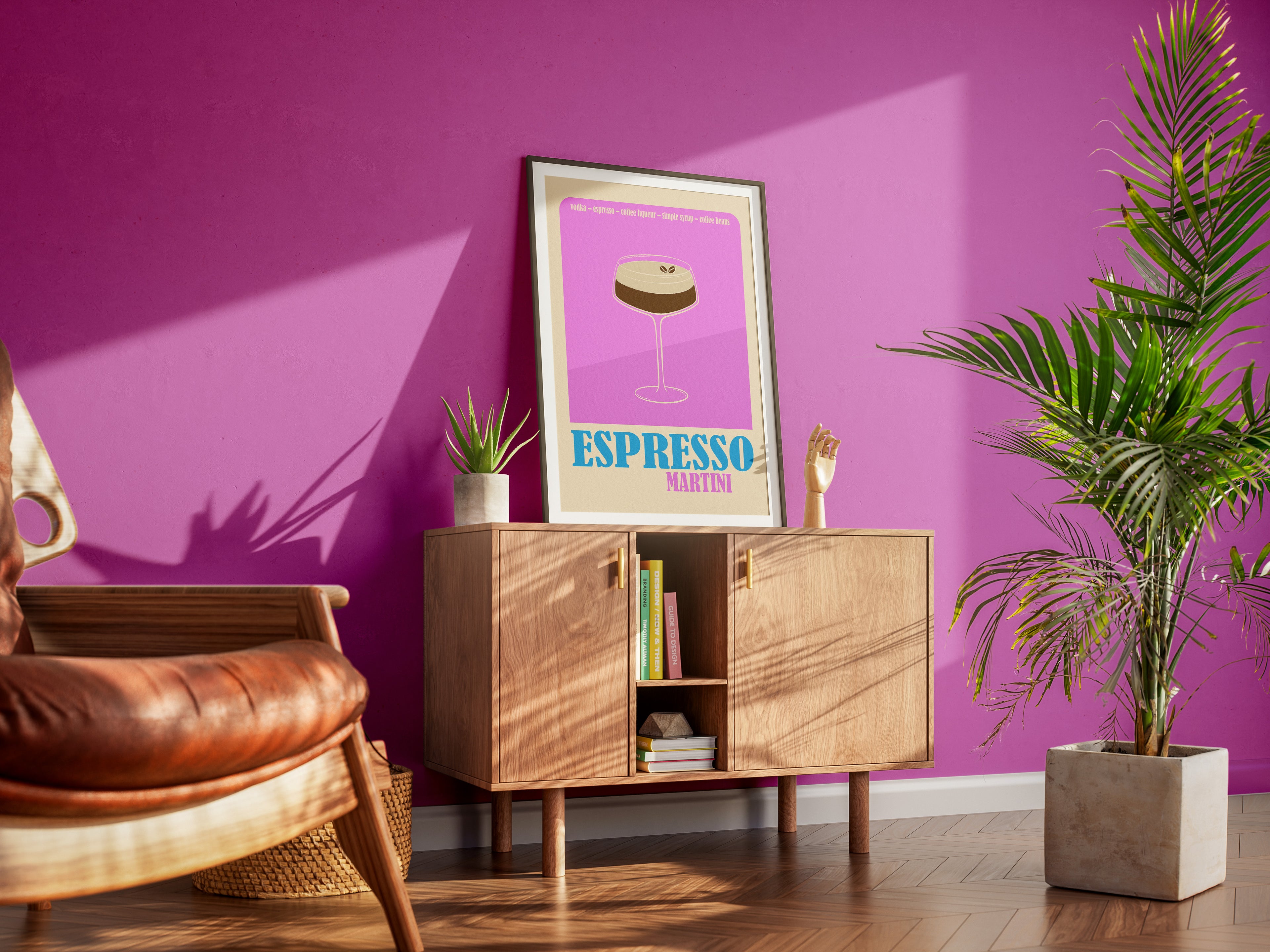 Espresso Martini Poster — Retro Cocktail Art Print