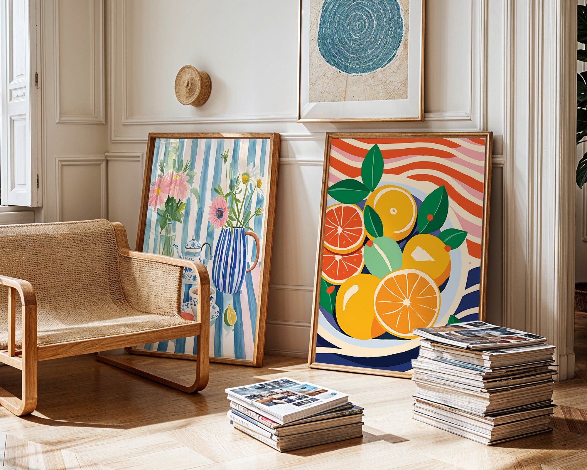 Citrus Fruit Poster — Vibrant Orange Wall Art