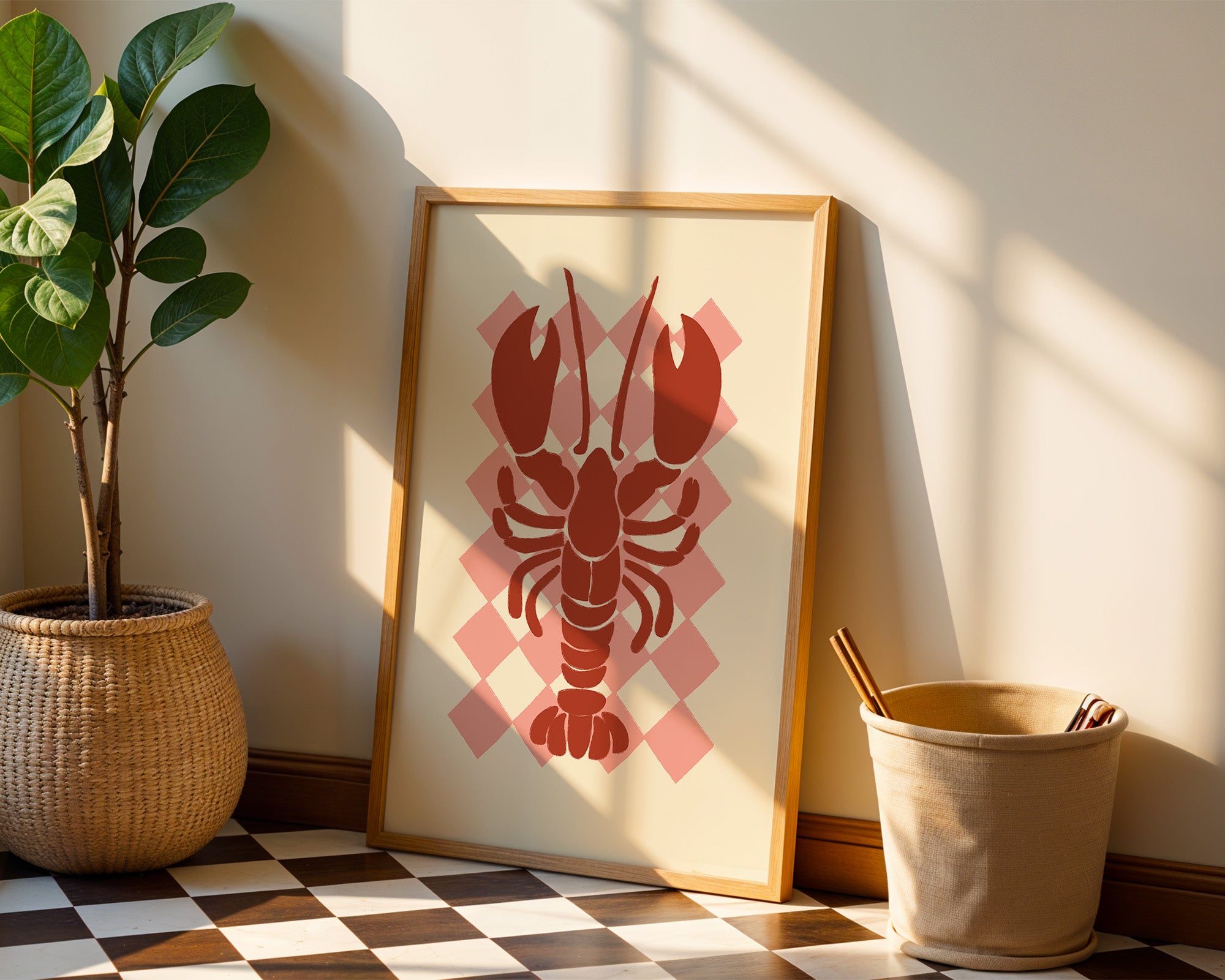 Retro Lobster Poster