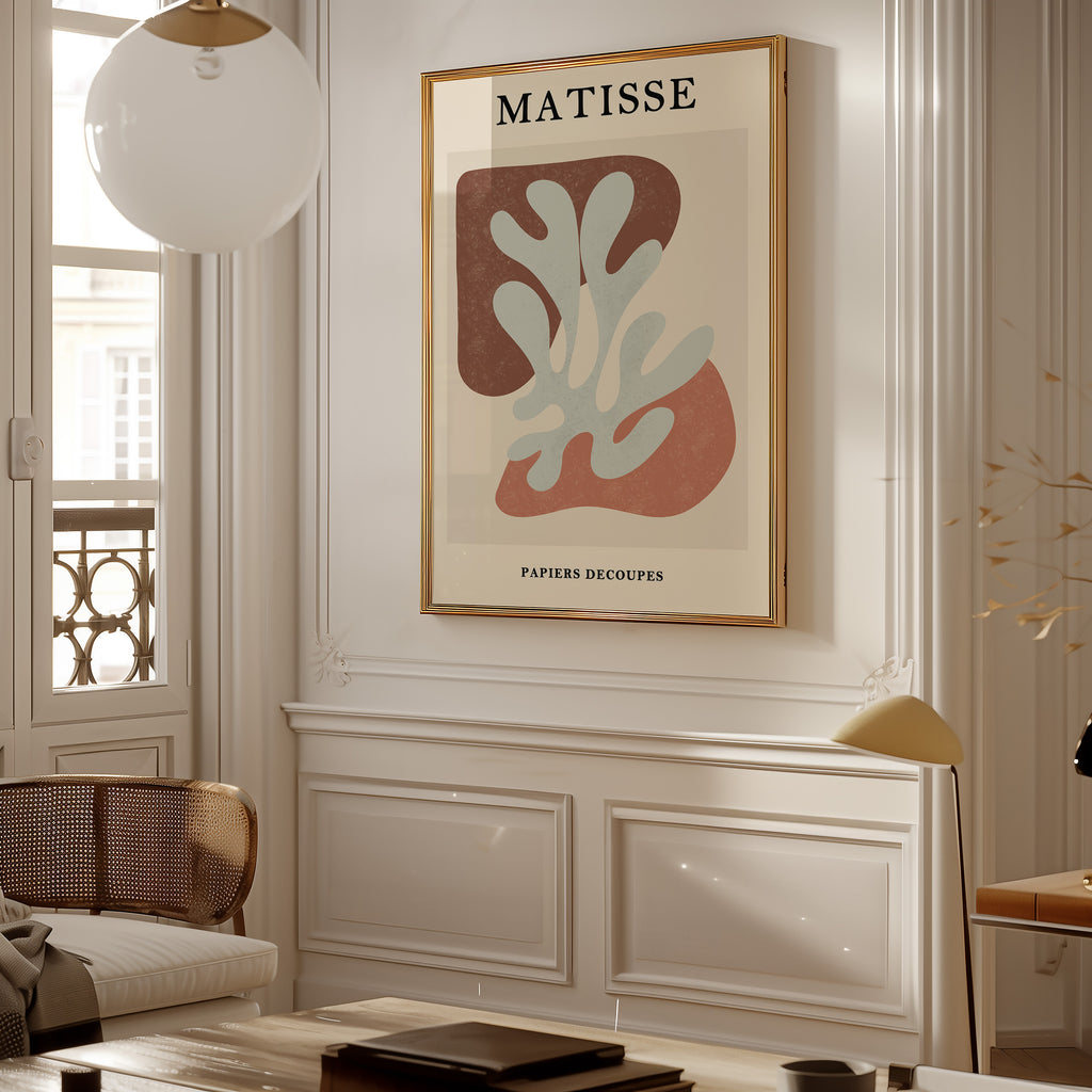 Matisse Abstract Cutout Art Poster — Mid-Century Modern Wall Print