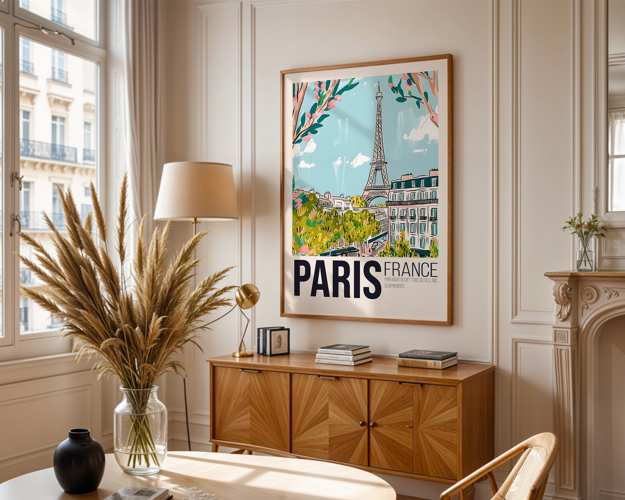 Paris Eiffel Tower Poster – Vintage Travel Art Print