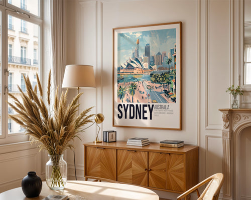 Reisposter Sydney – Vintage Australische muurdecoratie