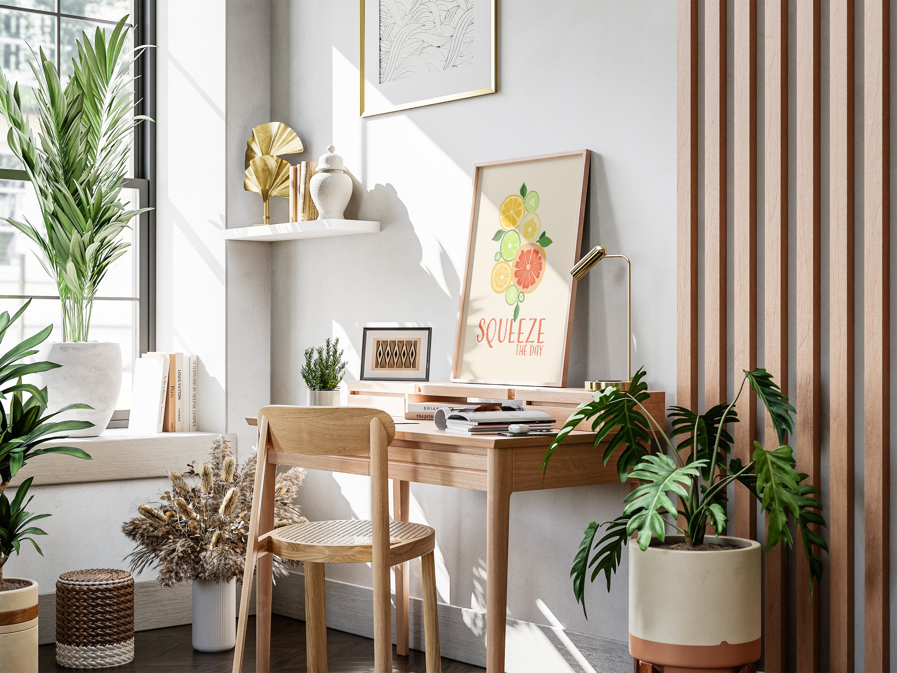 Citrus “Squeeze the Day” Art Poster — Bright Kitchen Wall Print