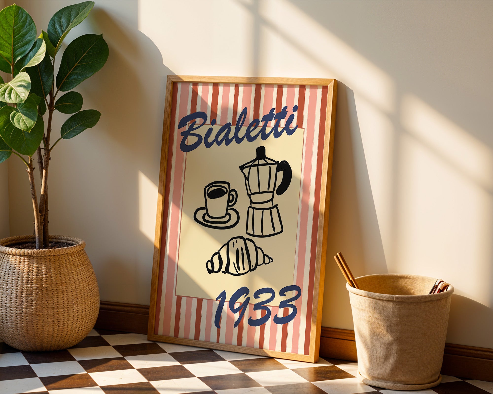 Vintage Bialetti Coffee Poster